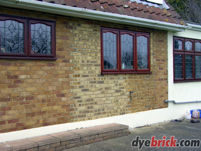 Brick Tinting half done 3